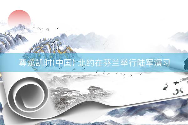 尊龙凯时(中国) 北约在芬兰举行陆军演习