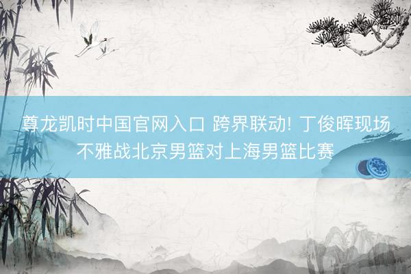 尊龙凯时中国官网入口 跨界联动! 丁俊晖现场不雅战北京男篮对上海男篮比赛