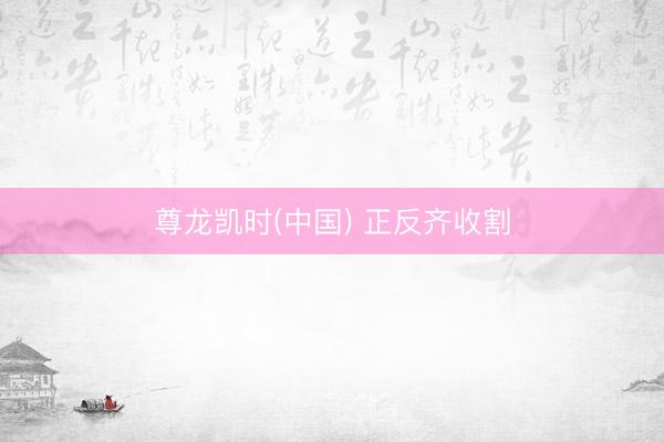 尊龙凯时(中国) 正反齐收割