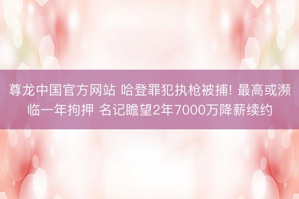 尊龙中国官方网站 哈登罪犯执枪被捕! 最高或濒临一年拘押 名记瞻望2年7000万降薪续约