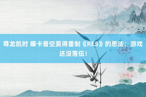 尊龙凯时 曝卡普空莫得重制《RE5》的思法：游戏还没落伍！